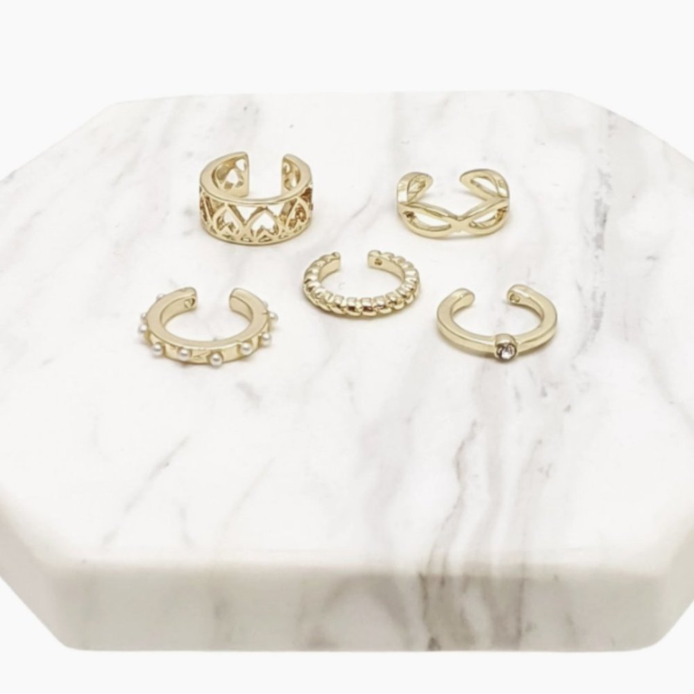 Jan Gold Ear Cuff Set - 5 pieces